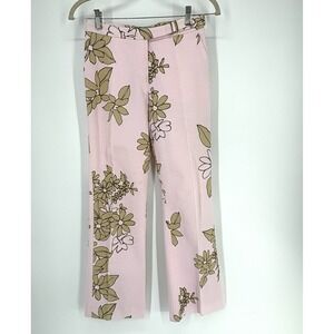 Pablo Gerard Darel Trousers Womens Medium (8-10) Pink Floral Pants Hippie Boho